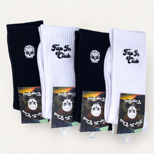 Embroidered Crew Socks (4 Pack)